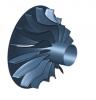 Renderizzazione di un rotore di turbina centripeta progettato dal gruppo d ricerca impiegando strumenti di progetto mono, bi e tri-dimensionali